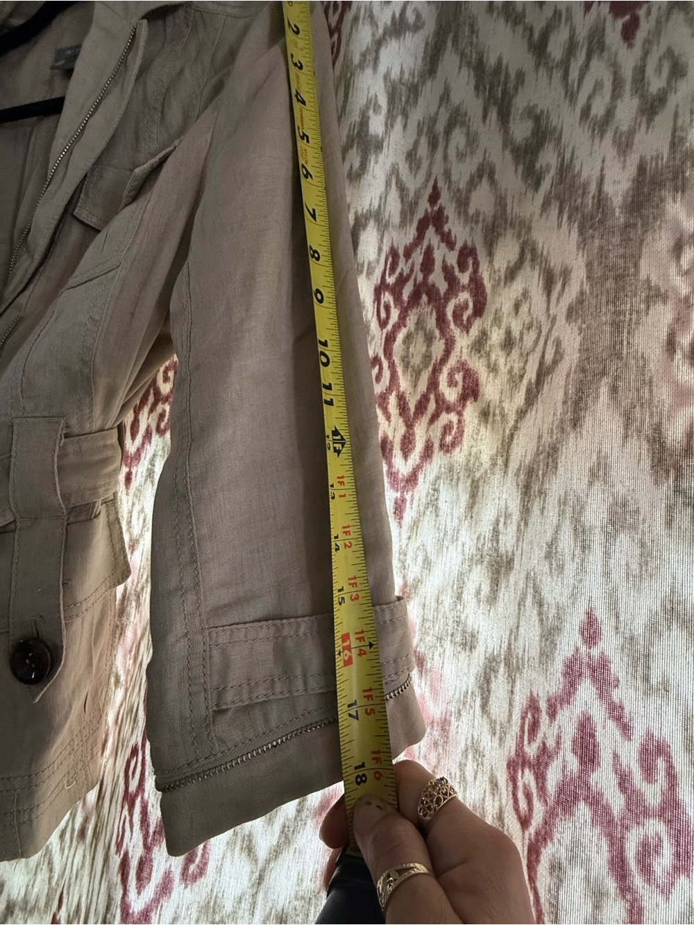 Ann Taylor Taupe Utility Safari Belted Jacket - Picture 12 of 14